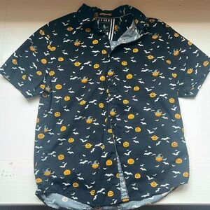 Festive Halloween button up shirt